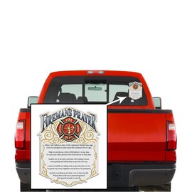 Collectible Firefighter Decals (4in,12pack), Share Your Appreciation and Support with Our Vinyl Fireman's Prayer Stickers for Your Home, Car, Cases and More, Souvenir Gifts for Firefighter