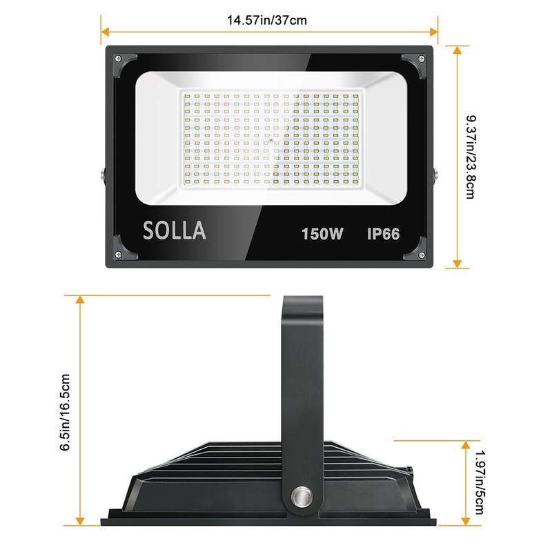 2 Pack 150W Led Flood Lights, 15000lm 6000K Daylight White