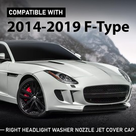 G-PLUS Right Headlight Headlamp Washer Nozzle Jet Cover Cap Compatible with Jaguar F-Type 2014-2019
