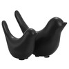 VORCOOL Set of 2 Black Ceramic Bird Figures Set, Modern