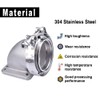 SPELAB 3.0" V-Band Cast Turbo Elbow Downpipe Adapter 304 Stainless
