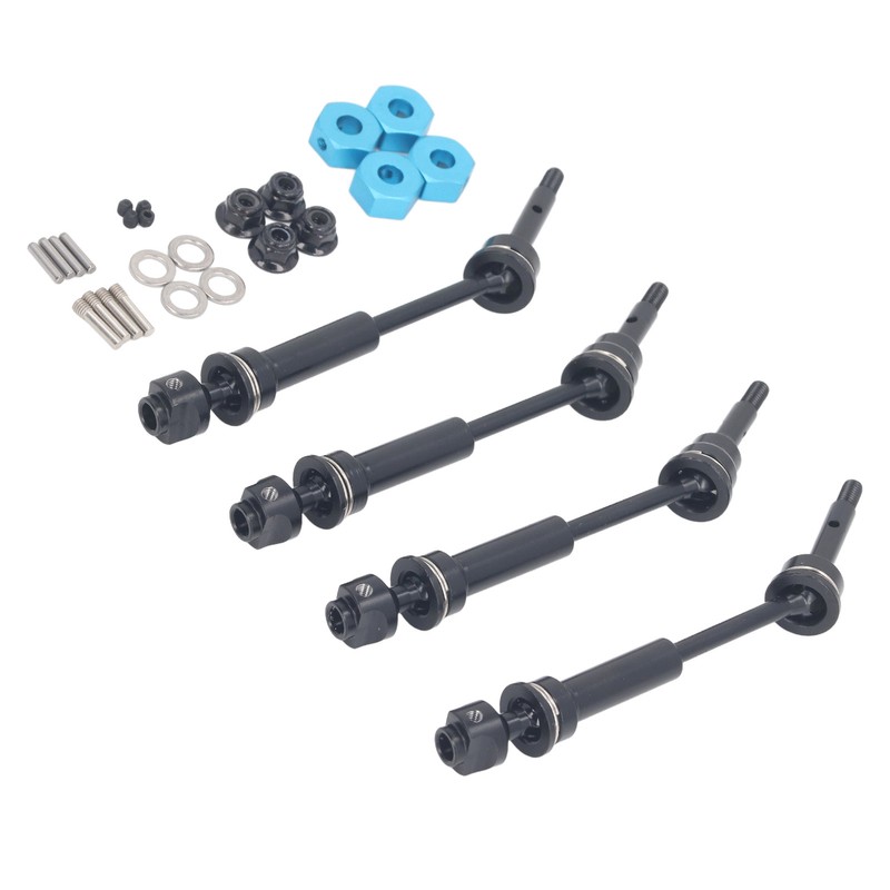 4Pcs RC Car Drive Shaft Set Front Rear Universal Axles