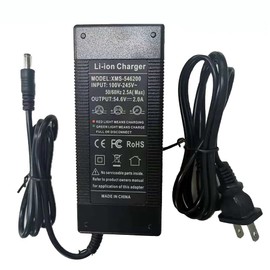 54.6V 2A Adapter Charger for 48V Rad Power RadRunner RadRover RadMission RadMini RadExpand eBikes Using 48V Battery