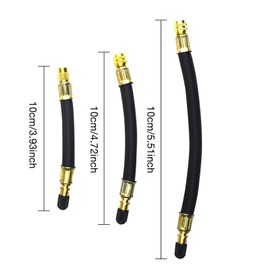 SWYSGS Flexible Rubber Tyre Valve Adapter Extension with Valve Cap for Universal Cars, Trucks, Motorcycles, Bikes (100mm/120mm/140mm)