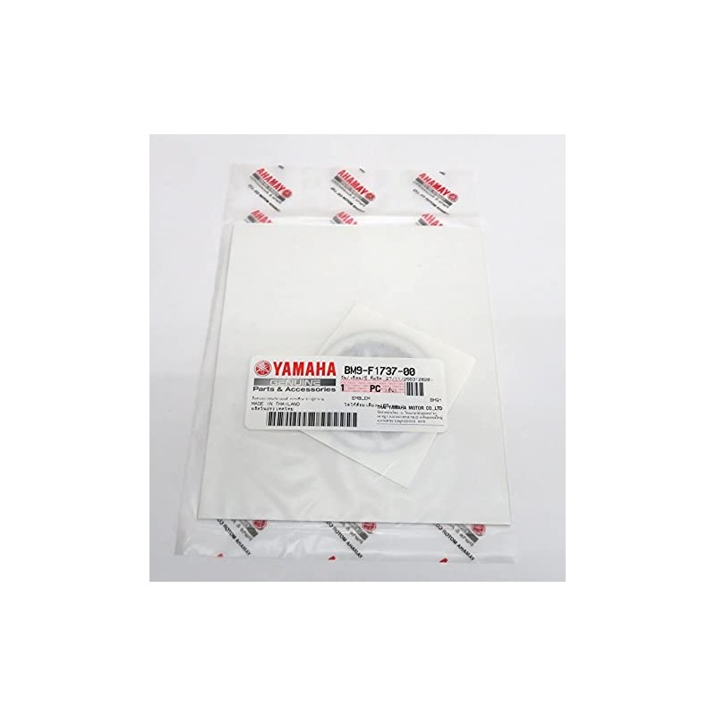 Yamaha Genuine Resin Coated Sticker Diameter 55mm Silver/Black