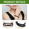 Black Obsidian Bracelet, 6/8 mm Beads Bracelet, Black Tourmaline, Elastic