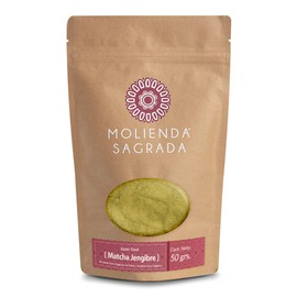 Molienda Sagrada Molienda Sagrada, Té Matcha Jengibre/ Té verde Puro Orgánico en Polvo y Jengibre Puro Orgánico, 50 gramos, Matcha Jengibre, 50 gramos