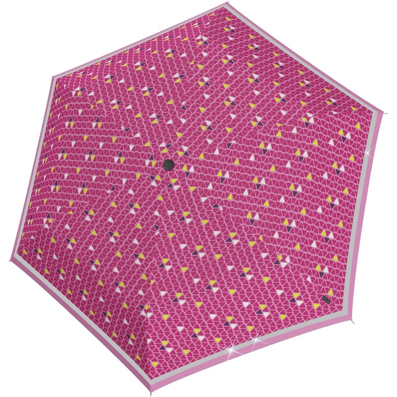 Knirps Children's Pocket Umbrella Rookie Reflective Triple Pink, Triple Pink