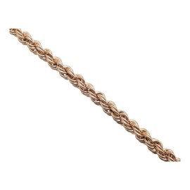 Verona Jewelers Gold Plated Stainless Steel 2-4MM Diamond Cut Twisted Style Rope Chain-Braided Chain (3mm Rose Gold Plated, 24)