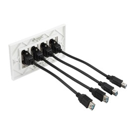 USB 3.0 Modular Faceplate/Wall Outlet (4 x USB 3.0 Port)