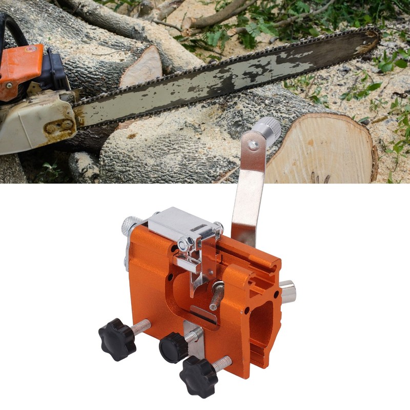Portable Crank Chainsaw Sharpening Jig Stainless Steel Chainsaw Tooth Blade