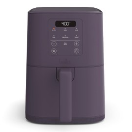 bella 4Qt Slim Air Fryer, Fits-anywhere™ Kitchenware, EverGood™ Ceramic Nonstick Coating, Adjustable Temperature, 6 Preset Cooking Options, 60 Min Auto Shutoff w Audible Tone, 3.3lb Capacity, Plum