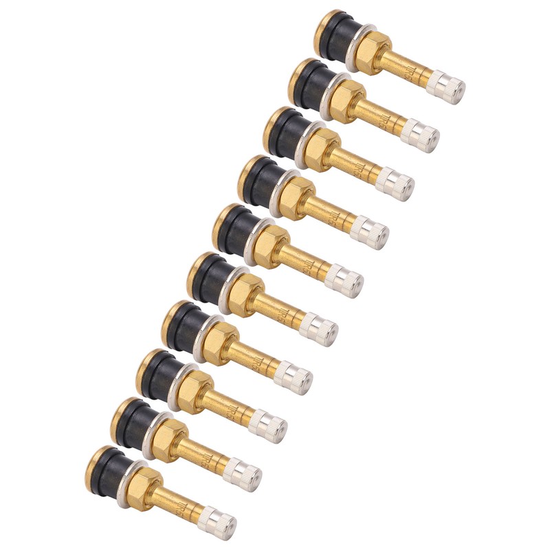 10 Pcs Valve Stems TR500 Straight Brass Heavy Duty Clamp