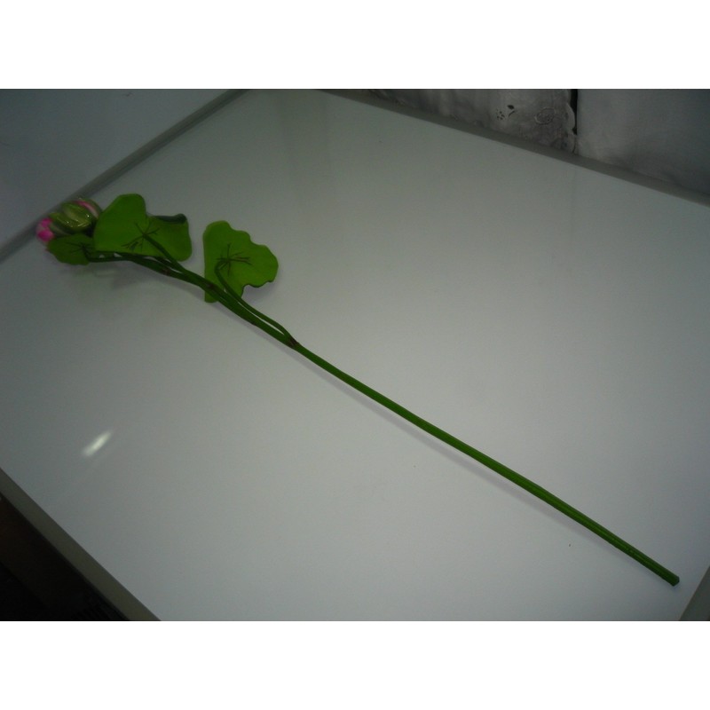Plastic Artificial Lotus Flower Stick 40" Long