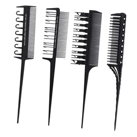 Baluue 4pcs Hair Styling Comb Set Professional Dye Combs Hooks for Highlights Long Handle Hair Coloring Tools Easy to Use Clean