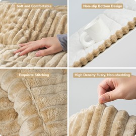 PIGLOG Couch Cover for Dogs Washable, Durable Dog Couch Cover Protector, Fuzzy Pet Couch Covers for Sofa, Non Slip Pet Sofa Cover for Dogs, Soft Dog Mat for Couch, (Dark Grey, 27.6" x 82.7")