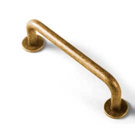 Goo-Ki 6 Pack Antique Brass Cabinet Pull Drawer Handles,3 inch Hole Vintage Brass Bar Pulls Solid Zinc Alloy Retro Bronze Kitchen Hardware for Dresser Wardrobe Cupboard, 9338GT-76