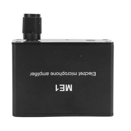 Microphone Amplifier, Electret Microphone Amplifier, Adjustable Gain 0-20DB, Microphone Preamp with XLR Output, Aluminum ABS Audio Preamp Mixer, 3