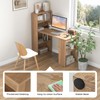 GRAFFY Computer Desk with 6 Storage Shelves - 48" Reversible