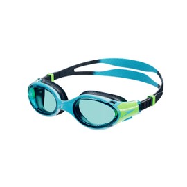 Speedo Unisex Kids Biofuse 2.0 Goggles, Hypersonic Blue/True Navy/Lumo Green/Blue, ONESZ