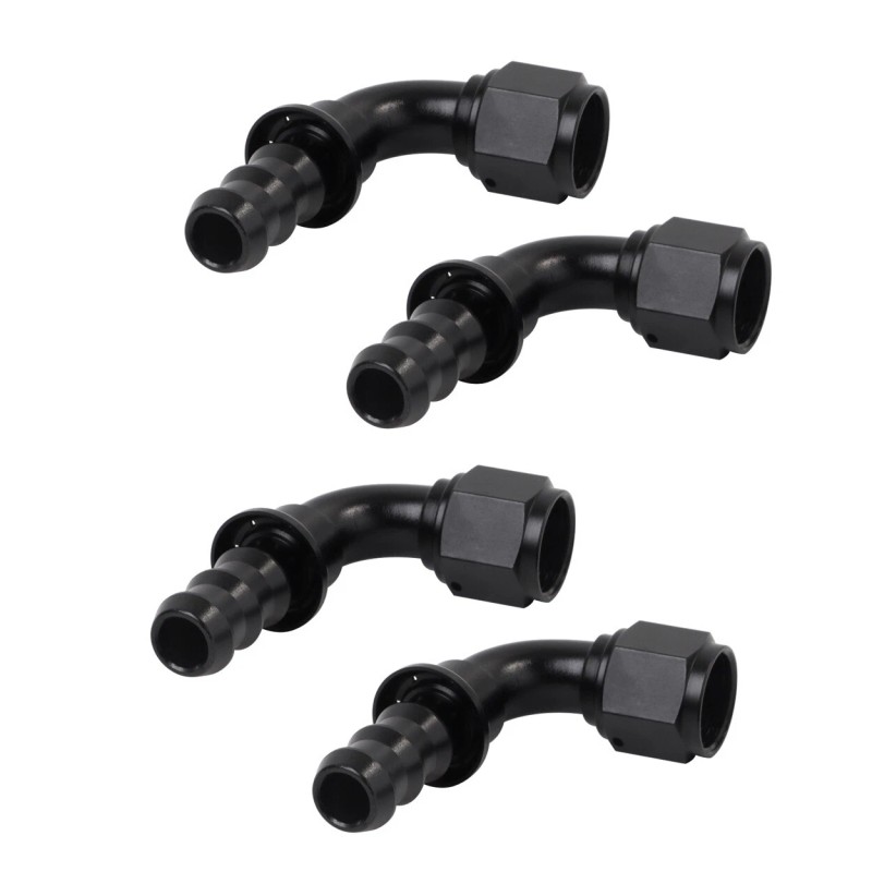 Lencool Racing 8AN Push Lock Fitting AN8 90 Degree End