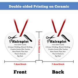 Hairdresser Gifts for Women Hairdresser Ceramic Hanging Decoration Gifts Hair Stylist Gifts for Sisters Friend Cosmetology Graduation Gifts for Girl Hair Stylist Gifts Hairdresser Hairdressing