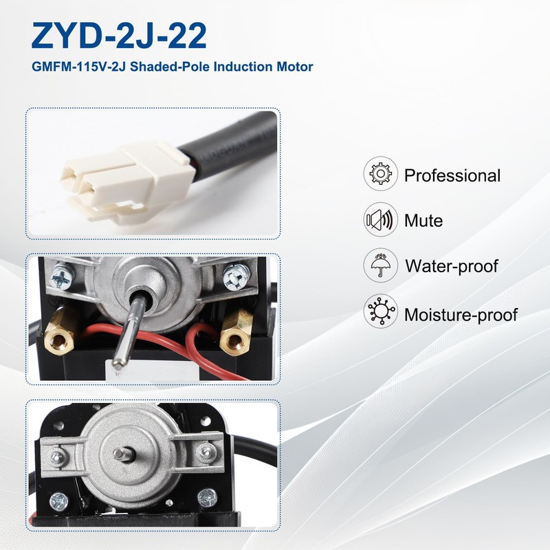 ZYD-2J-22 Refrigerator Refrigeration Fan Motor 115V 60Hz Input 22W Output
