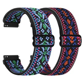 TumpCez - Quick Release Elastic Nylon Watch Straps - Band Width- 16mm 18mm 19mm 20mm 22mm 24mm Watch Straps -Choose Colour & Width