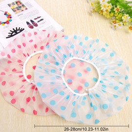 Pack of 3 Shower Caps, Shower Caps, Women's Elastic, Waterproof Shower Caps, Reusable Shower Cap, for Girls, Women, Cosmetics, Home, Hotel, Travel