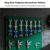 KGCGJVB 5Pcs Pegboard Screwdriver Holder Tool Organizers Double-Ring Peg Board