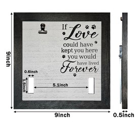 LAZYESTHER Pet Memorial Photo Frame with Collar Holder for Pet Loss Remembrance Gift Sympathy Keepsake Gifts for Dog or Cat Picture Frame