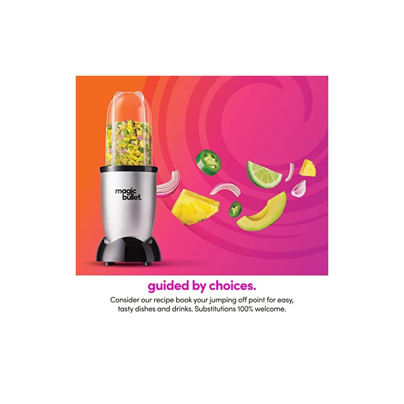 Magic Bullet Blender, Small, Silver, 11 Piece Set