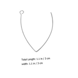 CIYODO 100pcs Stainless Steel V-shape Ear Hooks Diy Earring Accessories Anti-allergic Earrings Parts for Comfortable Wear for Jewelry Making and Special Occasions