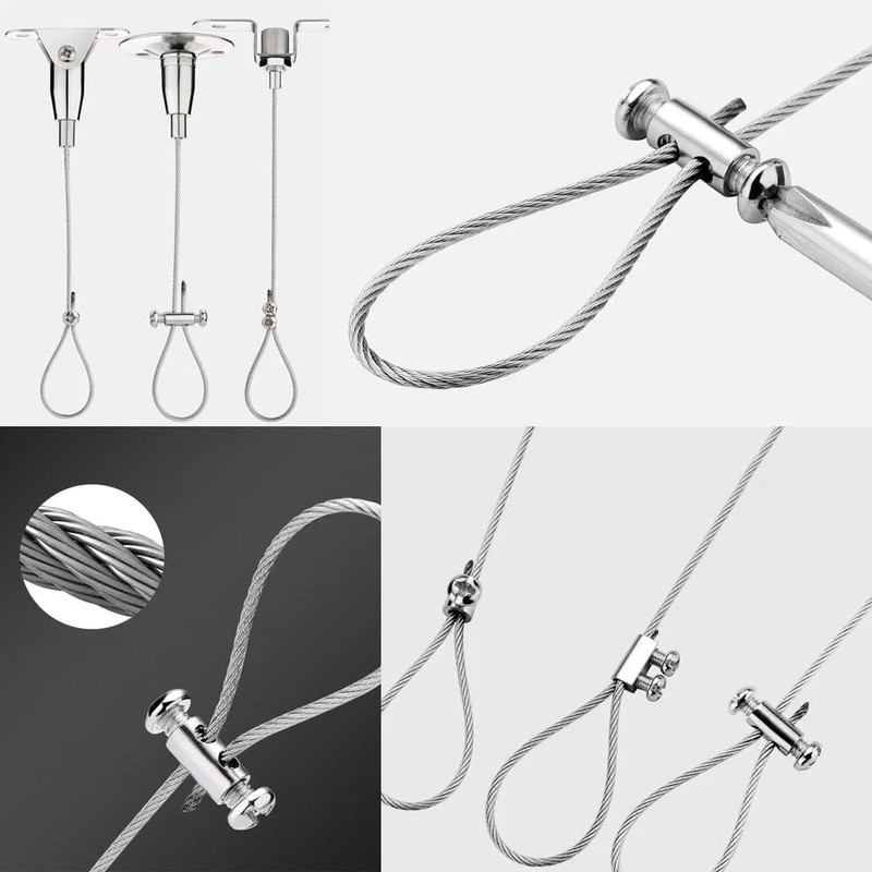 20 Pcs Upgraded Wire Rope Cable Clamps Double Hole Cable