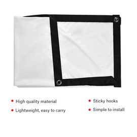 Projection Screen, 60-100 Inch 4:3 Portable Folding Projection Screen with Black Edges and Hanging Holes, Wrinkle-Free White Projector Curtain for Outdoor Camping Movies, Open-Air Cinema (60 Inches)