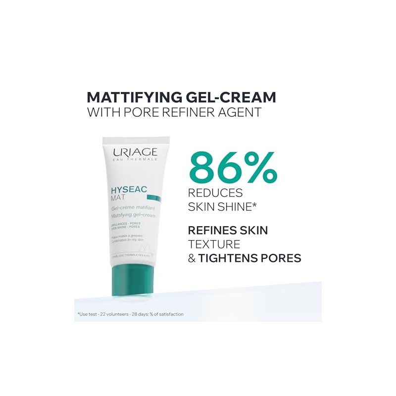 Uriage Hyseac Crema Facial Emulsión Matificante - Emulsión fluida-ligera, con