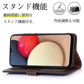 WANWO Aquos R7 SH-52C Case, Folio Case, Wallet-type, Strap, RFID Blocking, Luxury PU Leather, Magnetic Closure, Card Storage, Horizontal Stand Function, Shockproof, Popular, Convenient, Stylish, Brown