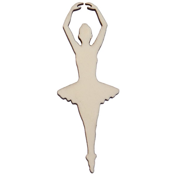 Sagoma ballerina IN LEGNO chiaro decorazione ornamento danza misura a scelta ballo, 14,3 x 40 cm