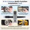 KCMOSGI 2 Pcs Grease Fitting Tool, 4-in-1 Grease Zerk Fitting