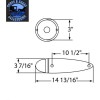 grand general dark amber watermelon glass lens cab marker light