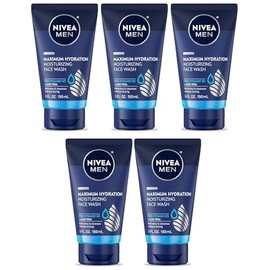 Nivea Men Lavado facial hidratante de hidratación máxima 5 oz - Paquete de 5