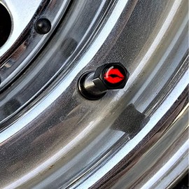 Metal Car Wheel Tire Valve Stem Caps 4 Pack Red Lips Kiss Aluminum Car Tire Air Valve Caps for Cars, Trucks, Bikes, Motorcycles, Bicycles, Corrosion Resistant