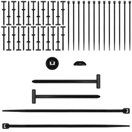 40PCS Nylon Universal Cable Tie Buckle Set – Heavy Duty Self-Locking Automotive Fasteners with UV-Resistant Design for Engine Guard Fixing & Car Repairs (40)