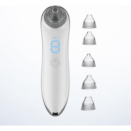 DOCOCO Multifunctional Electric Blackhead Remover – Powerful Vacuum Pore Cleaner with 3 Suction Levels (70 kPa) & 5 Probes