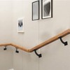 Wpbhk 6Pcs Handrail Stair Brackets, Hand Railing Brackets Stair Rail