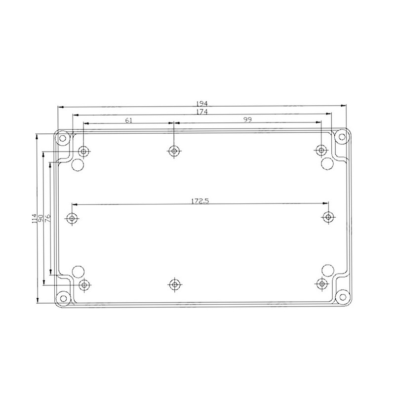 Junction box, surface-mounted junction box for wet rooms, 200 x