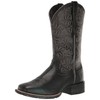 ARIAT BMVY9 Womens Round Up Remuda Western Boot Black Deertan