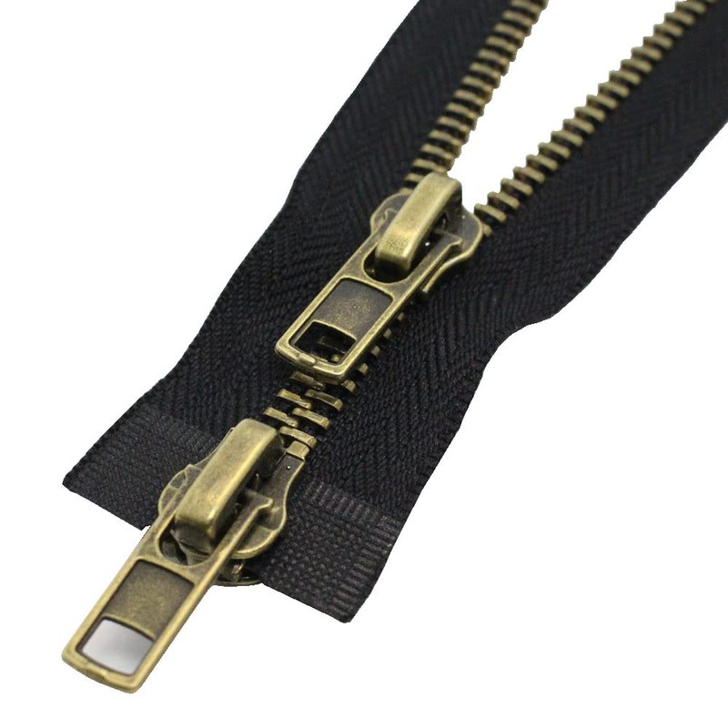 MebuZip #8 24 Inch Antique Brass Two Way Separating Jacket