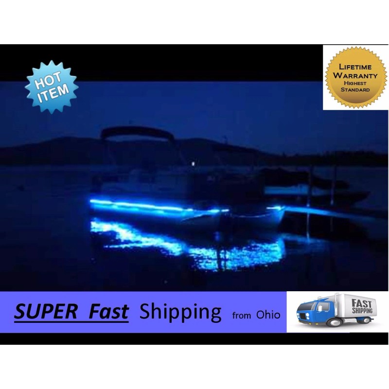 UN brand 32ft TOTAL ---- BLUE boat led light kit