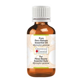 Greenwood Essential Pure Peru Balsam Essential Oil (Myroxylon pereirae) Steam Distilled 30ml (1.01 oz)